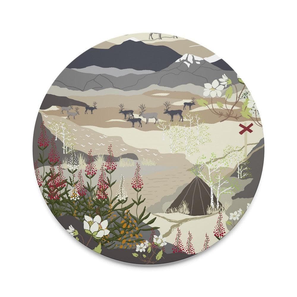 Arvidssons Textil Grytunderlägg Fjällvandring Rund Beige SKU ARV-2724-67-06-35 EAN 7394094273468