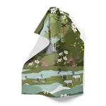 Arvidssons Textil Kökshandduk Fjällvandring Grön/Turkos SKU ARV-2724-61-01-28 EAN 7394094266781