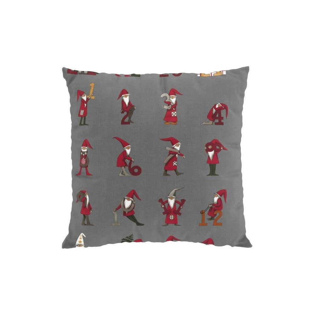 Arvidssons Textil Kuddfodral Kalendertomtar Grå SKU ARV-2885-62-01-11 EAN 7394094267245