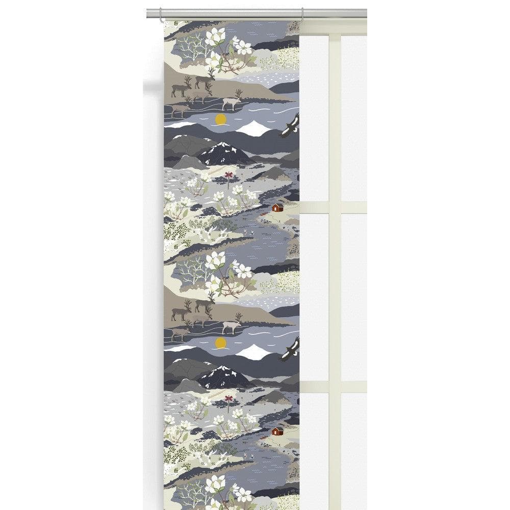 Arvidssons Textil Panelgardin Fjällvandring 2-pack Blå SKU ARV-2724-09-02-50 EAN 7394094273338
