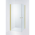 Duschbyggarna Duschhörn Twin De Luxe 700mm 700x1000 mm / Guld / Blåtonat SKU EAN