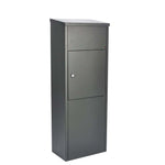 Allux Paketbrevlåda 600 Antracit / Cylinderlås / Framifrån SKU JUL-F54617 EAN 5701701546174
