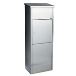 Allux Paketbrevlåda 600 Rostfritt stål / Cylinderlås / Framifrån SKU JUL-F54618 EAN 5701701546181