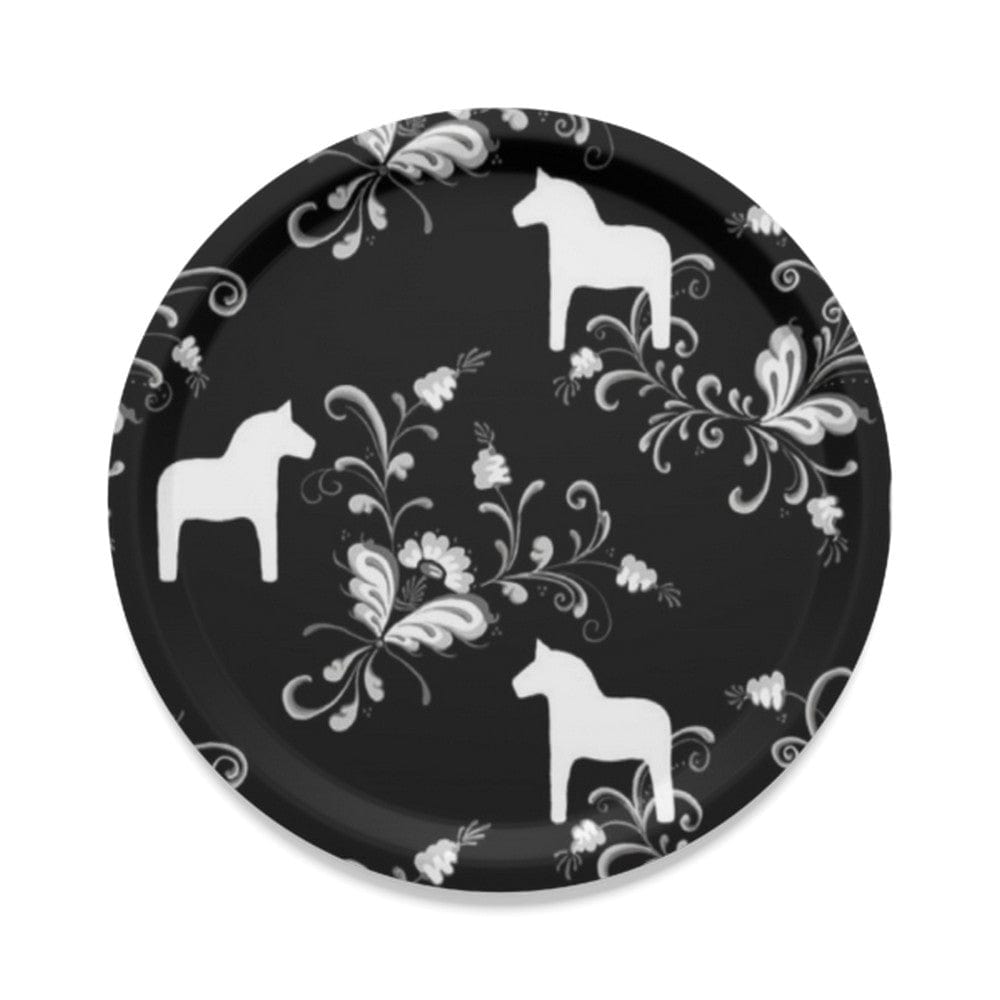 Arvidssons Textil Bricka Kurbits Rund Svart SKU ARV-1933-67-03-81 EAN 7394094242792