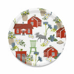 Arvidssons Textil Bricka Strövtåg Rund Vit SKU ARV-2794-67-03-05 EAN 7394094255532