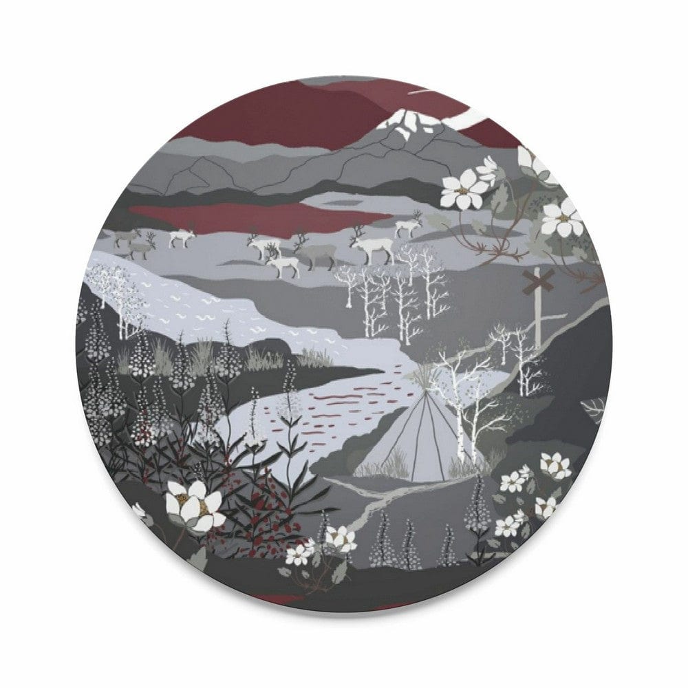 Arvidssons Textil Grytunderlägg Fjällvandring Rund Grå SKU ARV-2724-67-06-72 EAN 7394094266675