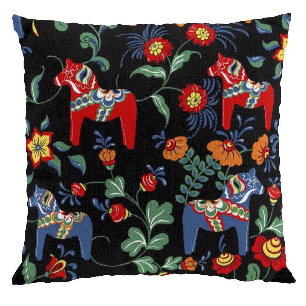 Arvidssons Textil Kuddfodral Dalahäst Svart SKU ARV-3761-62-01-91 EAN 7394094165893