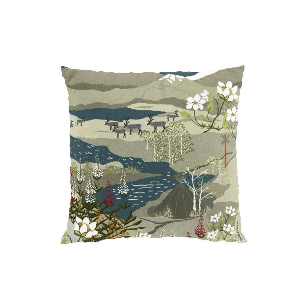 Arvidssons Textil Kuddfodral Fjällvandring Turkos SKU ARV-2724-62-01-38 EAN 7394094264374
