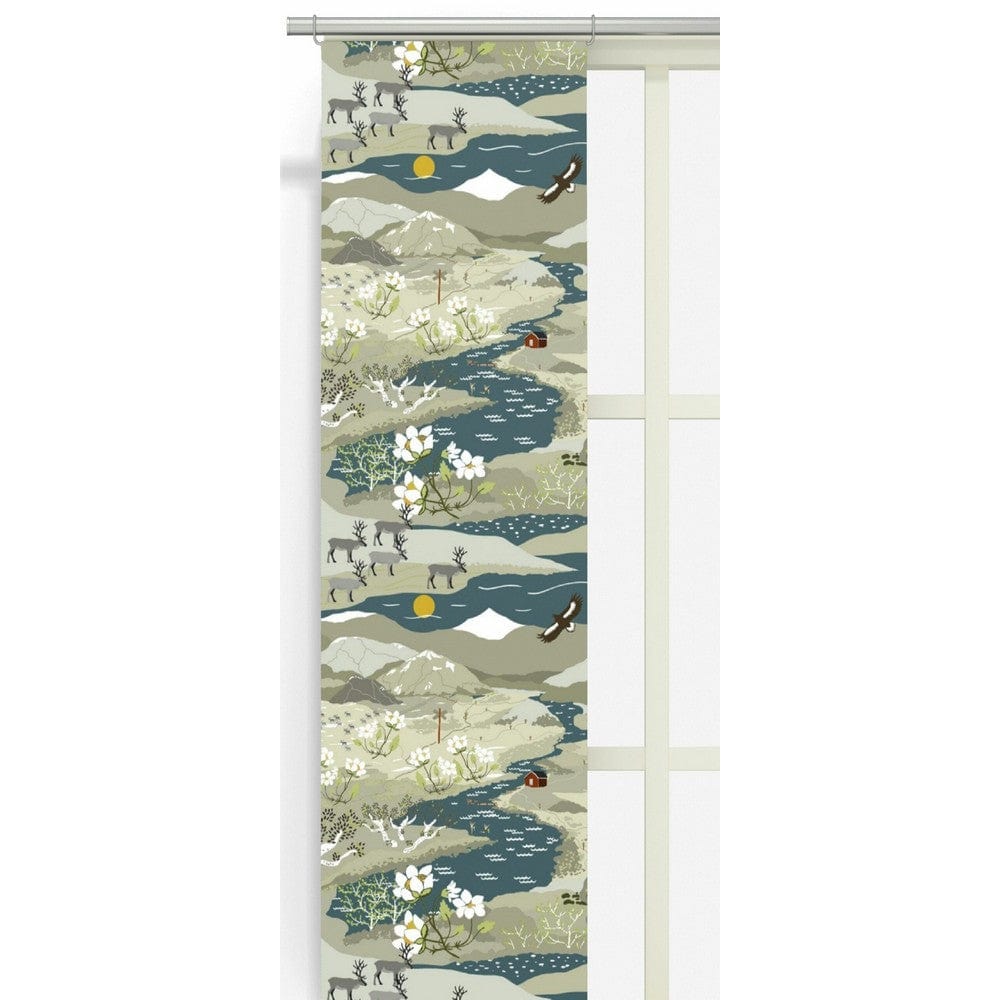 Arvidssons Textil Panelgardin Fjällvandring 2-pack Turkos SKU ARV-2724-09-02-38 EAN 7394094264350