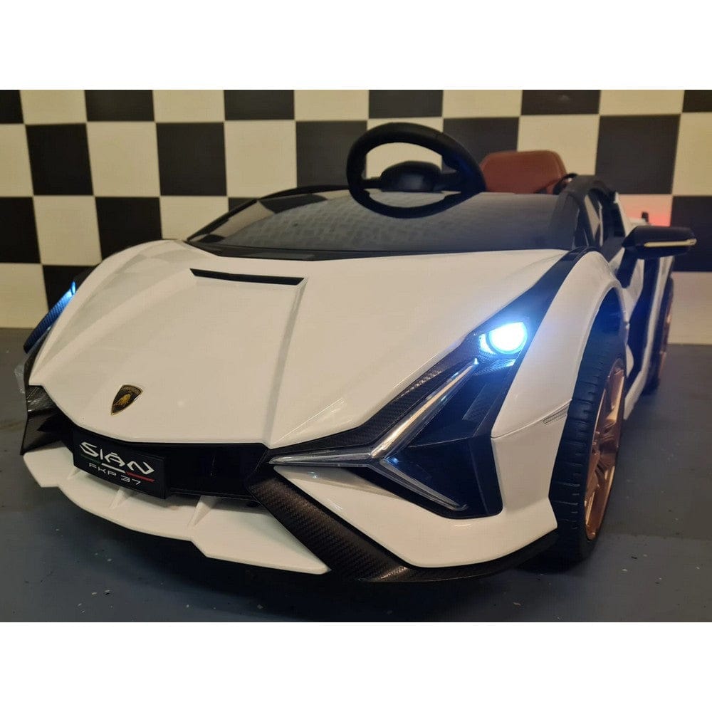 Car4Kids Elbil Lamborghini Sian Vit SKU CAK-C4K6388 WIT EAN