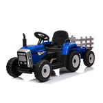 Car4Kids Eltraktor med Släpvagn och RC Blå SKU CAK-C4K611 BLAUW EAN