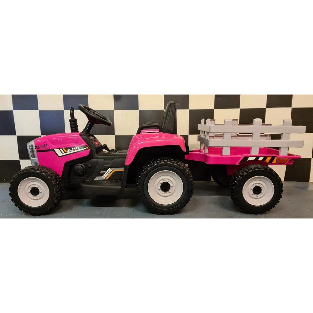 Car4Kids Eltraktor med Släpvagn och RC SKU EAN