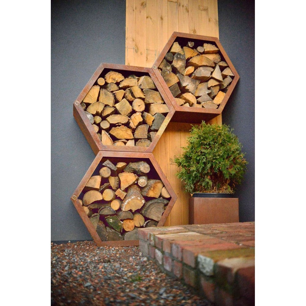 Geroba Vedförvaring Honni Corten SKU GER-HonniC1 EAN 5404033108484