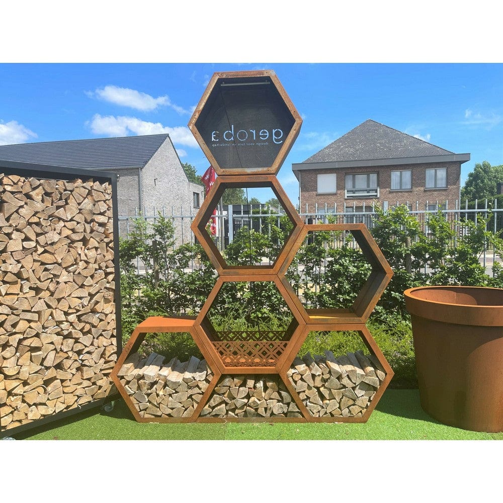 Geroba Vedförvaring Honni Corten SKU GER-HonniC1 EAN 5404033108484