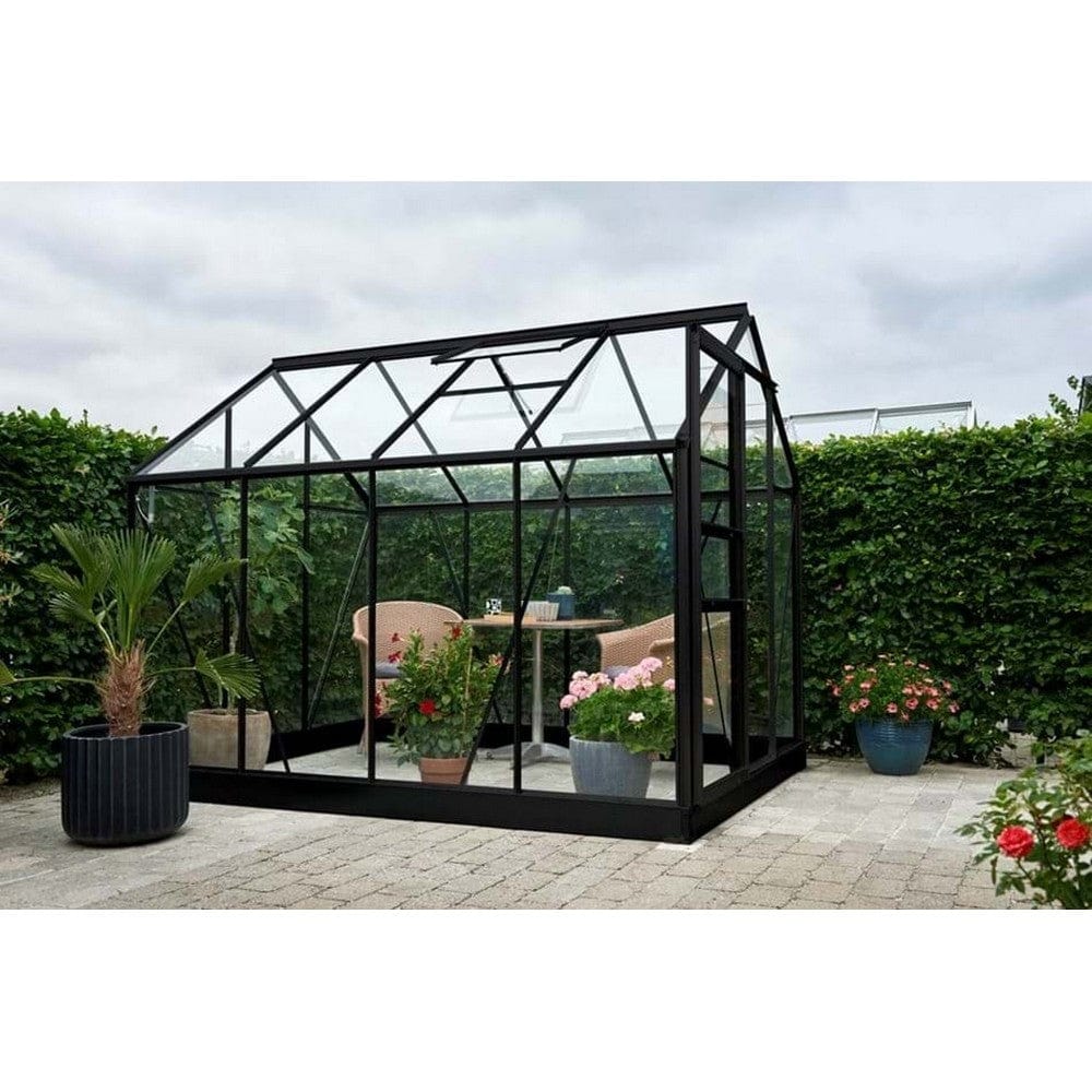 Halls Växthus Popular 5,0 m2 Svart / 3 mm Härdat glas SKU JUL-F09894 EAN 5701701098949