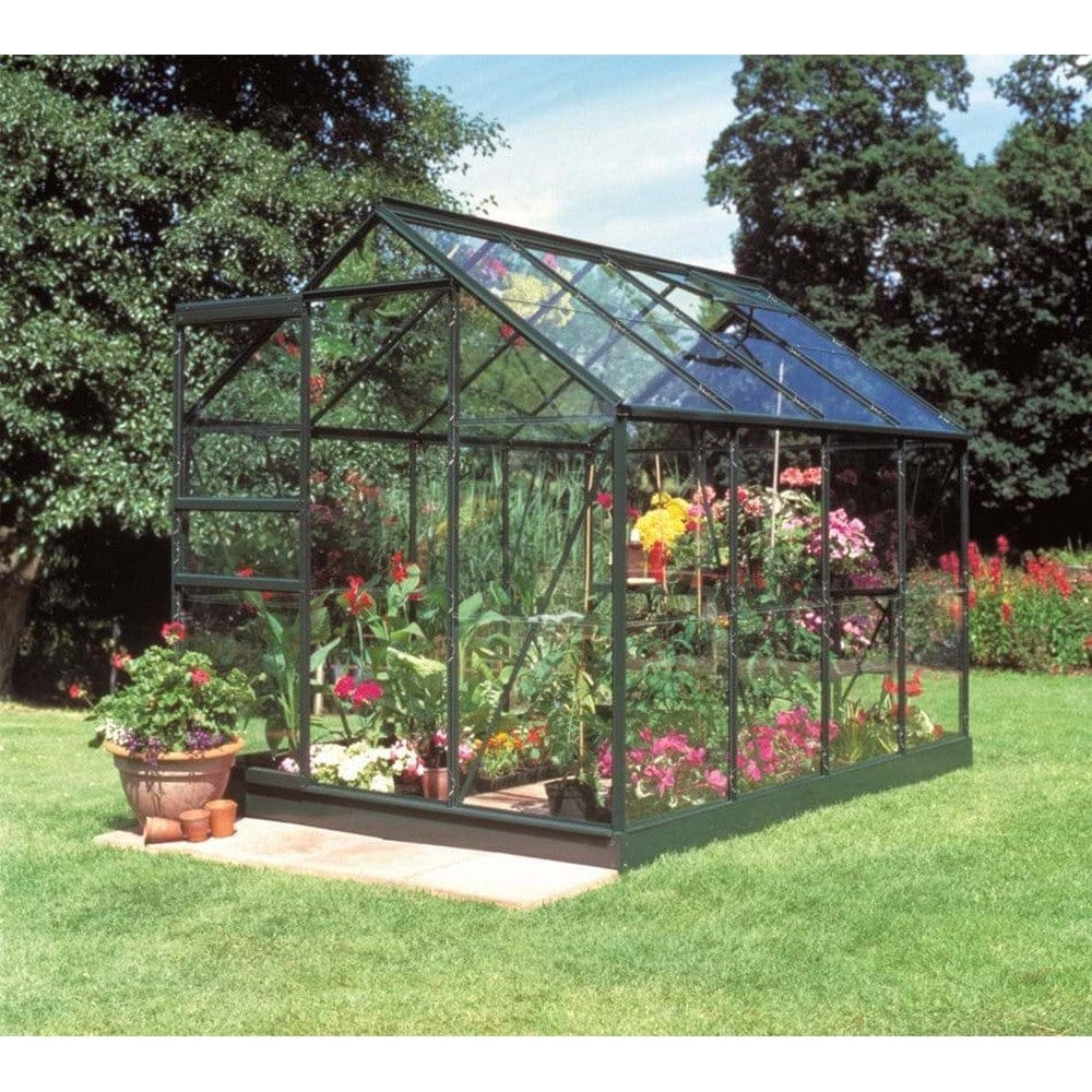Halls Växthus Popular 5,0 m2 Grön / 3 mm Härdat glas SKU JUL-F09895 EAN 5701701098956