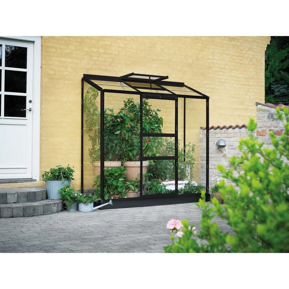 Halls Växthus Wall Garden Altan 1,34 m2 Svart / 3 mm Glas SKU JUL-F09948 EAN 5701701099489