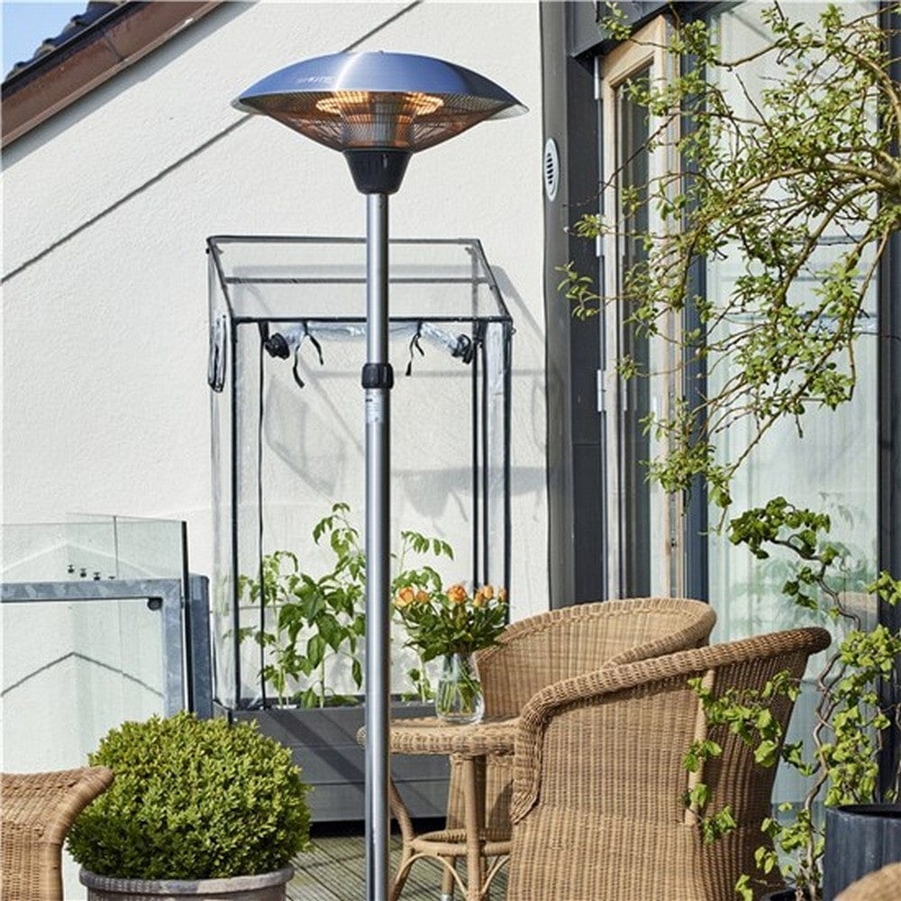 Hortus Terrassvärmare Golv 900-2100W Silver SKU NSH-211-372 EAN 5705858054575