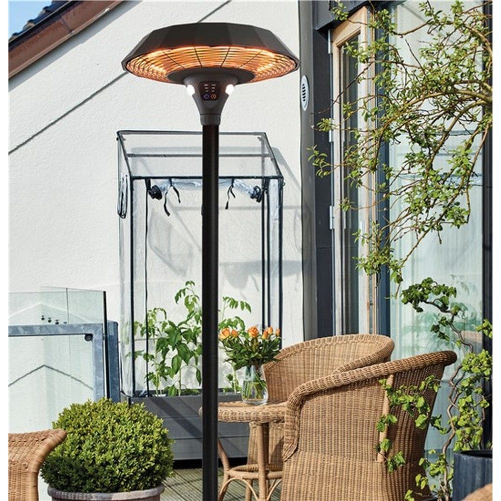 Hortus Terrassvärmare Golv UFO 800-2000W Svart SKU NSH-211-379 EAN 5705858064819