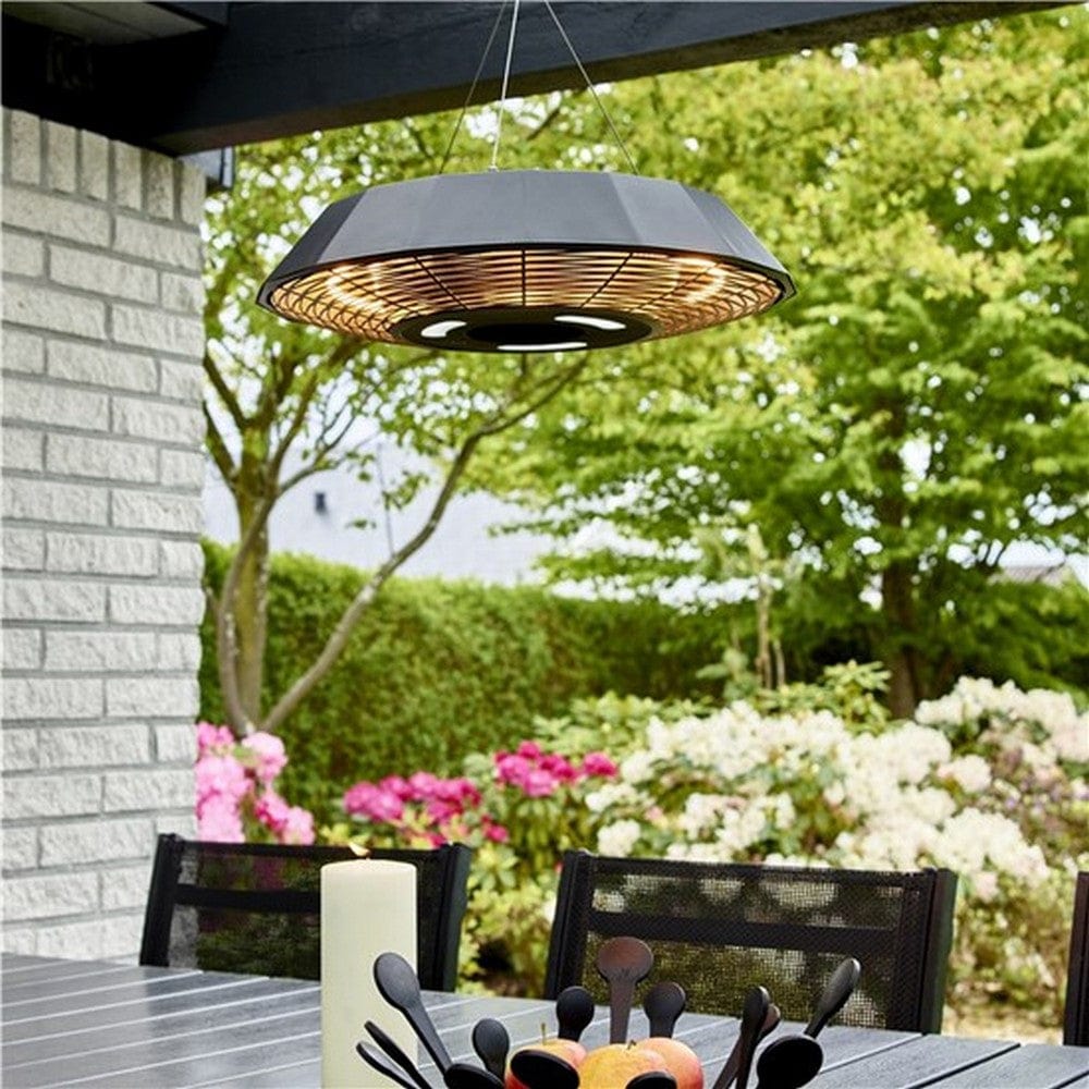 Hortus Terrassvärmare Hängande UFO 2000W Svart SKU NSH-211-315 EAN 5705858061078