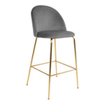 House Nordic Barstol Lausanne 2-pack Grå/Mässing SKU HOU-1001264 EAN 5713917007523