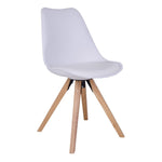 House Nordic Matstol Bergen PU 2-pack Vit/Natur SKU HOU-1001020 EAN 5713917003167