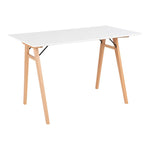 House Nordic Skrivbord Vojens Vit/Natur SKU HOU-2402020 EAN 5713917001125