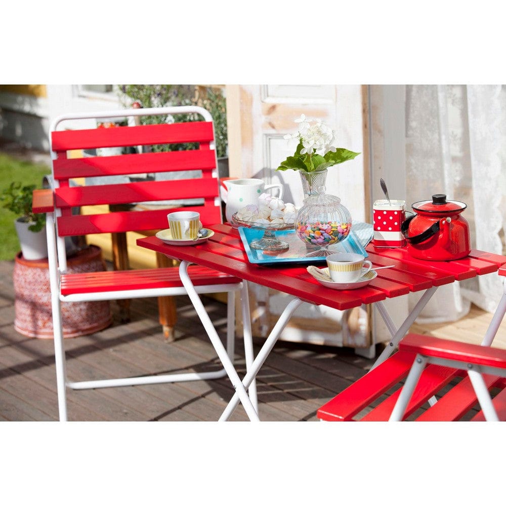 Varax Trädgårsbord Retro 401 Vit/Röd SKU VAR-4400-1000 EAN 6417624500139