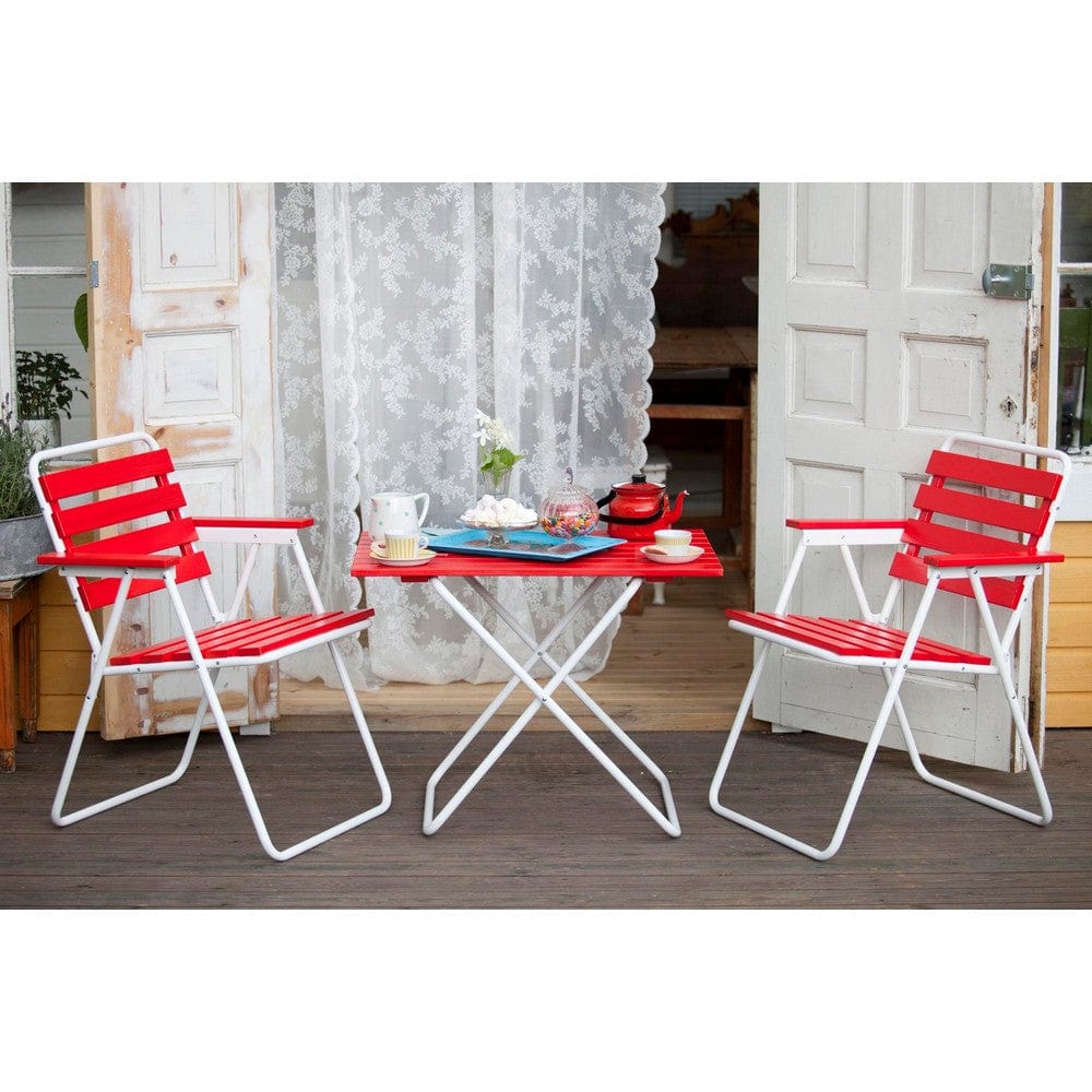 Varax Trädgårsbord Retro 401 Vit/Röd SKU VAR-4400-1000 EAN 6417624500139