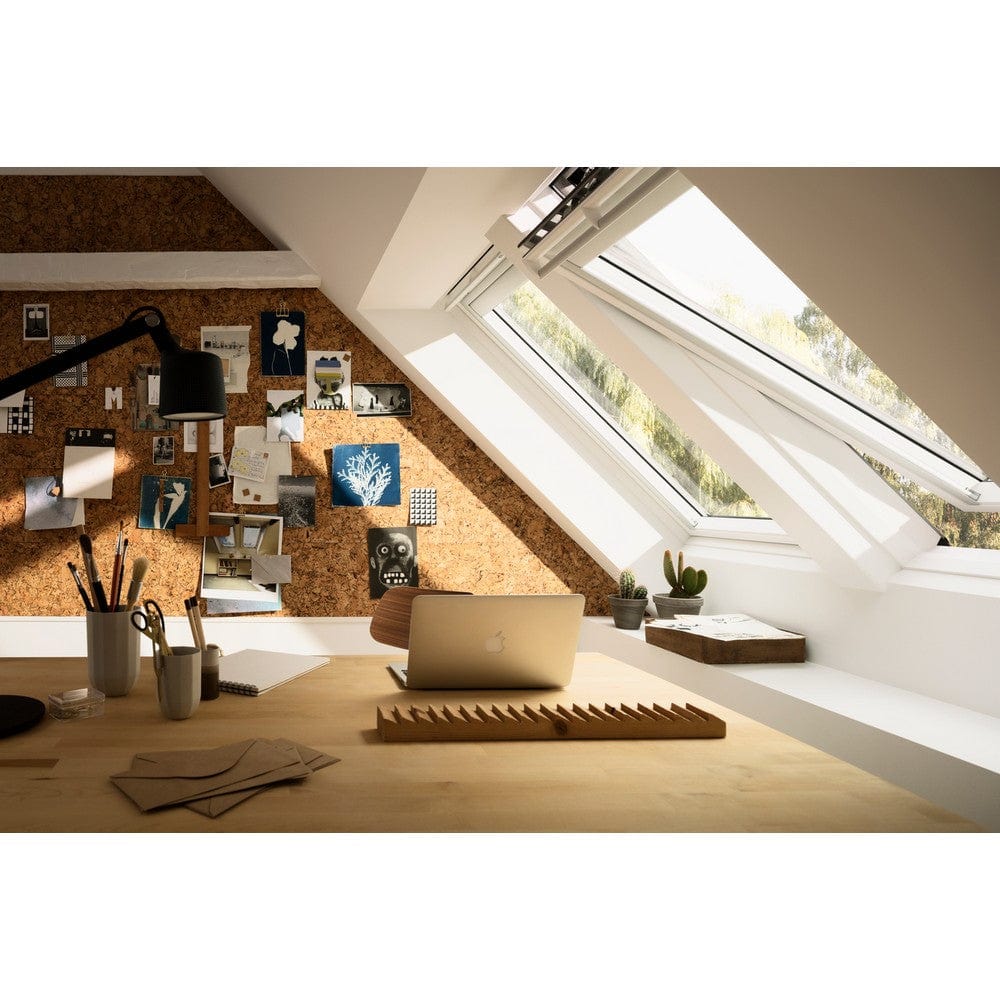 Velux Takfönster Pivåhängd Vitmålad Furu Integra El SKU EAN