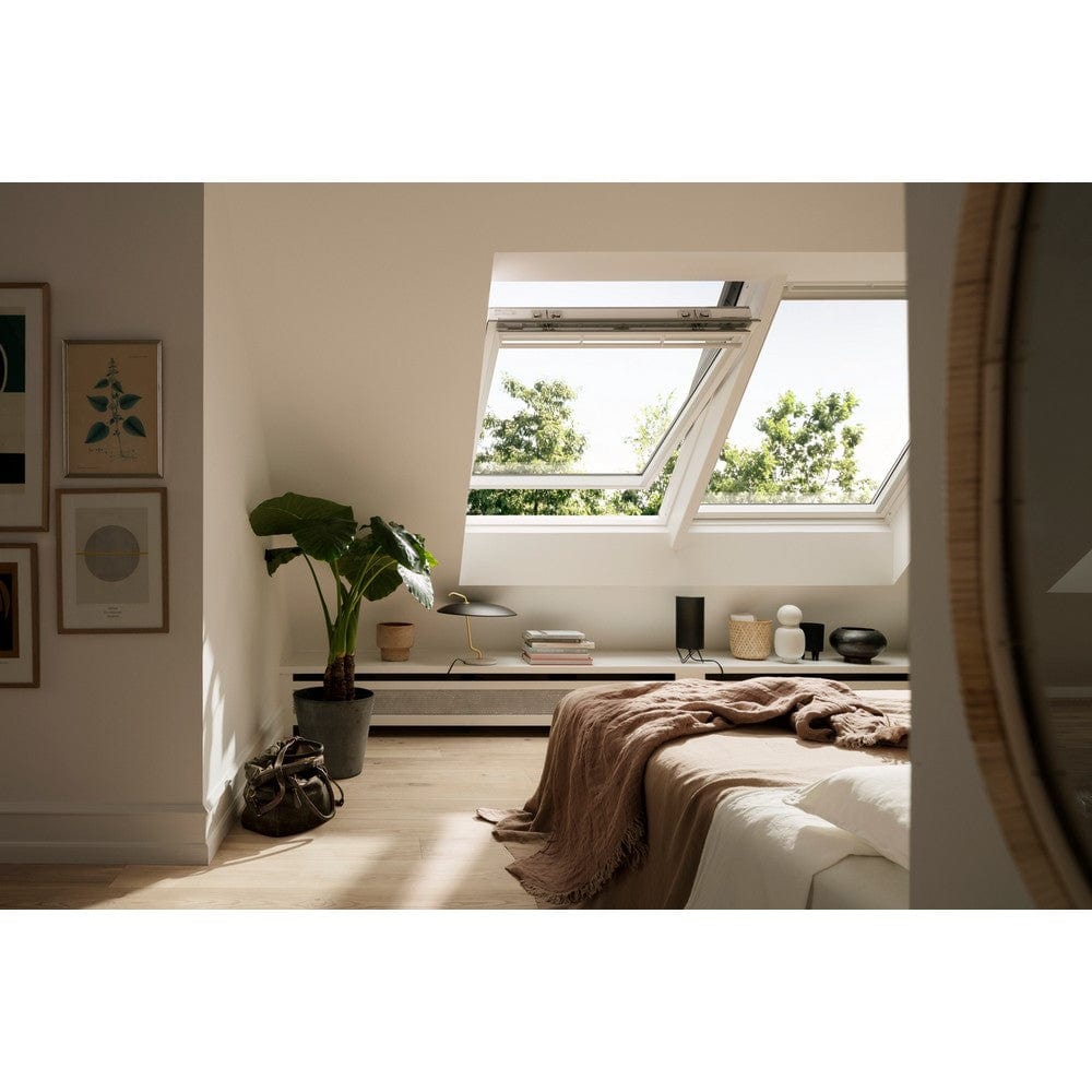 Velux Takfönster Pivåhängd Vitmålad Furu SKU EAN