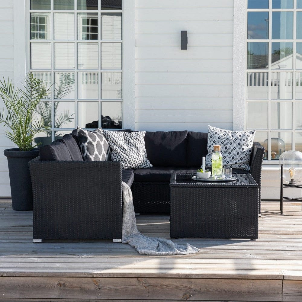 Venture Design Hörnsoffgrupp Haiti Svart SKU VEN-1542-238 EAN 7350118410394