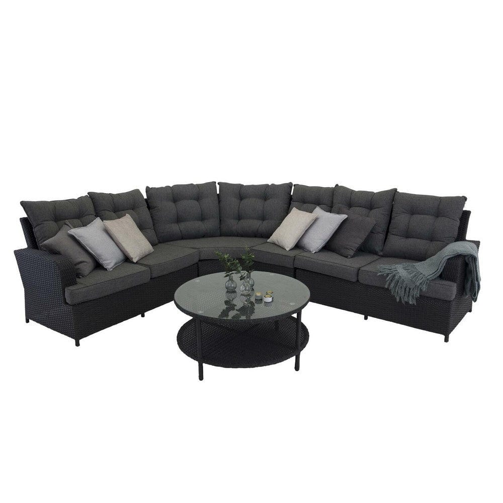 Venture Design Hörnsoffgrupp Valencia Svart SKU VEN-9308-001 EAN 7350107083325