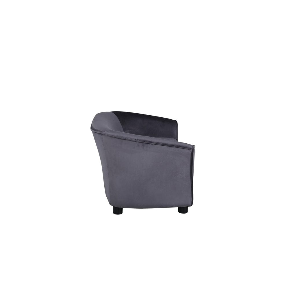 Venture Home Barnsoffa Måna Grå Sammet SKU VEN-15551-955 EAN 7350118417706