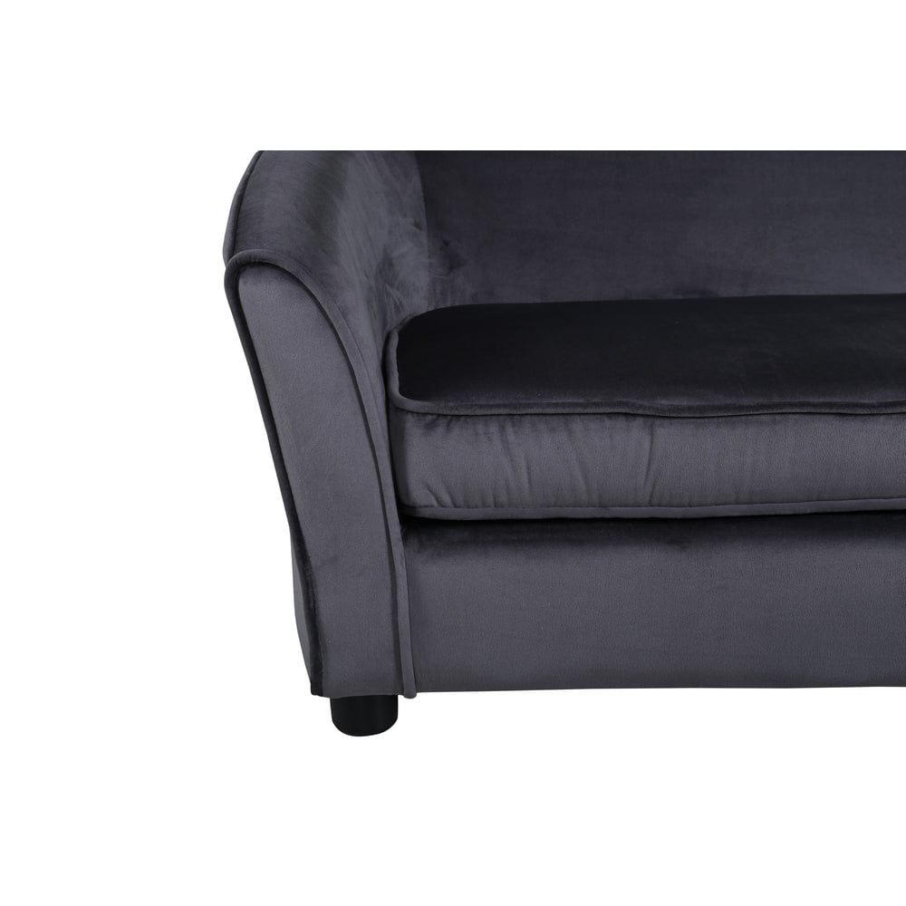 Venture Home Barnsoffa Måna Grå Sammet SKU VEN-15551-955 EAN 7350118417706