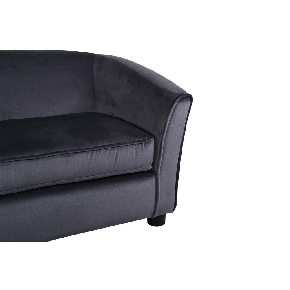 Venture Home Barnsoffa Måna Grå Sammet SKU VEN-15551-955 EAN 7350118417706