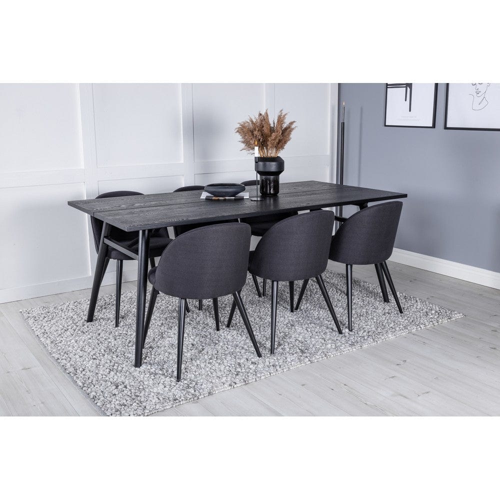 Venture Home Matstol Velvet Black 2-pack SKU EAN