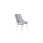 Venture Home Matstol Velvet Lyx 2-pack Vit/Ljusgrå SKU VEN-19935-005 EAN 7350107088979