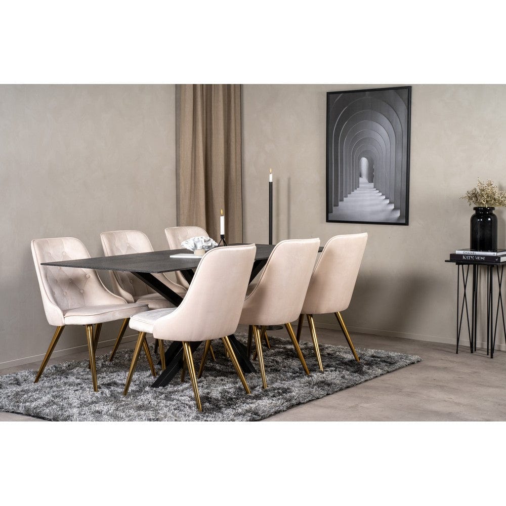 Venture Home Matstol Velvet Lyx Mässing 2-pack SKU EAN