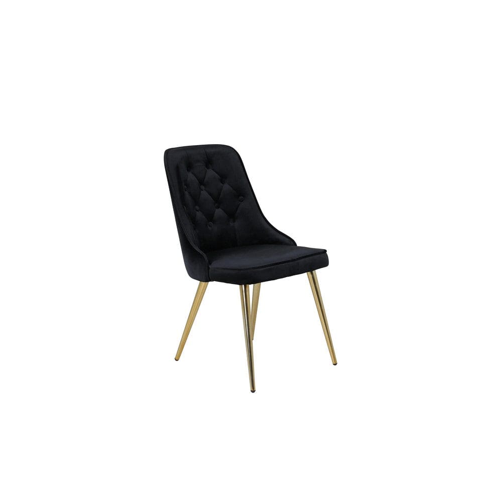 Venture Home Matstol Velvet Lyx Mässing 2-pack Svart SKU VEN-19935-768 EAN 7350107085237