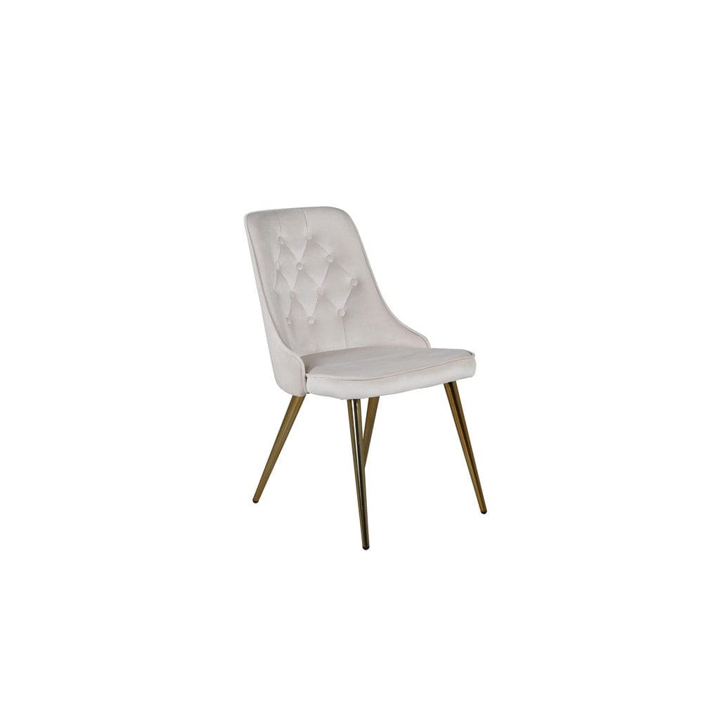 Venture Home Matstol Velvet Lyx Mässing 2-pack Beige SKU VEN-19935-780 EAN 7350107087002