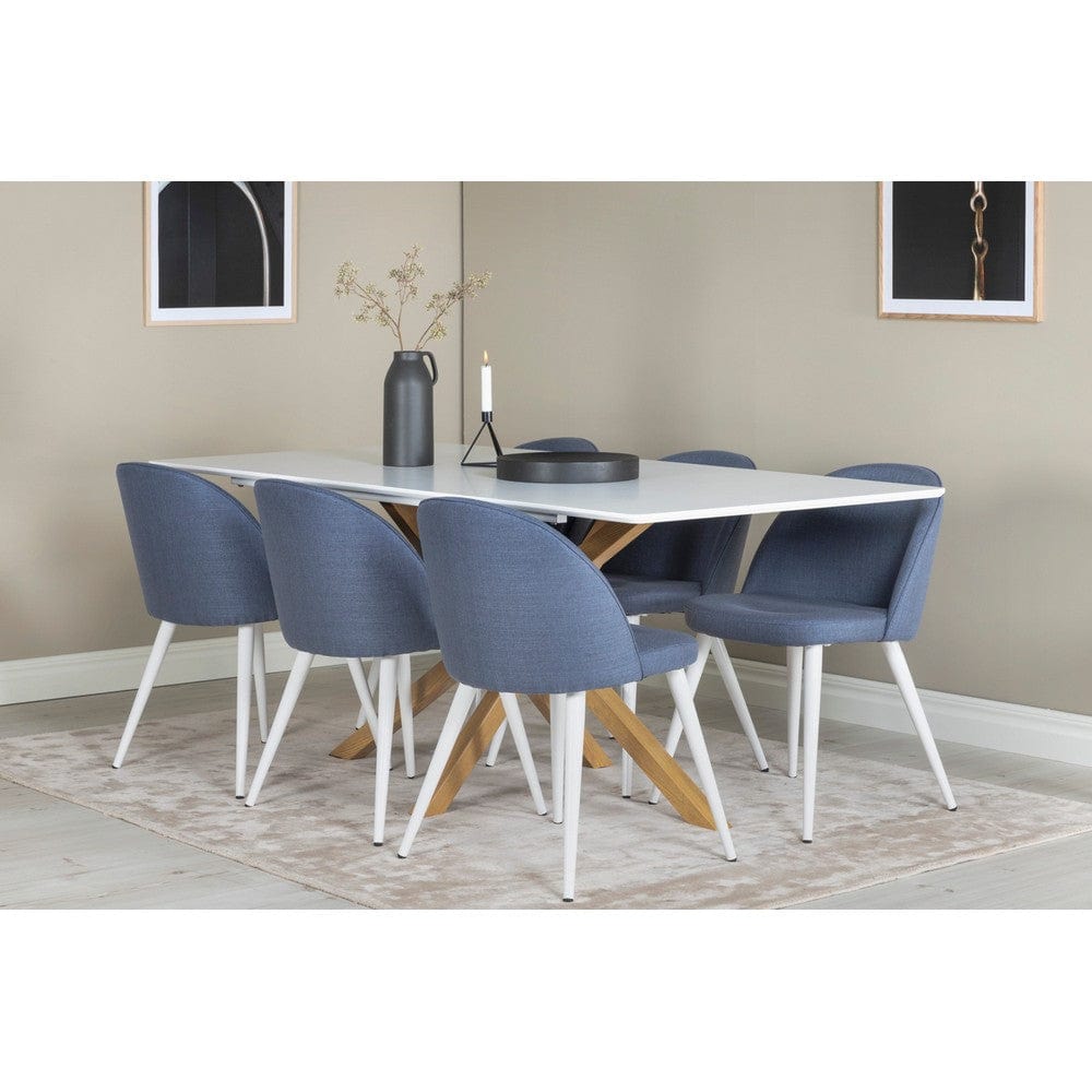 Venture Home Matstol Velvet White 2-pack SKU VEN-19924-077 EAN 7350107089457