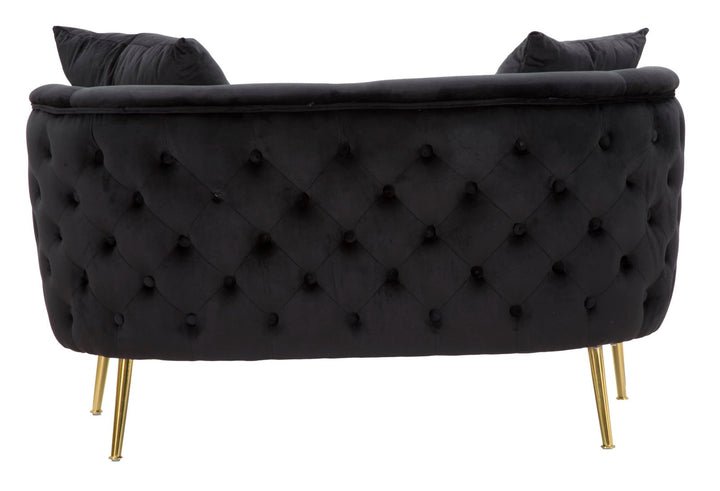 Mauro Ferretti Bucarest 2-sitssoffa 127 cm - svart