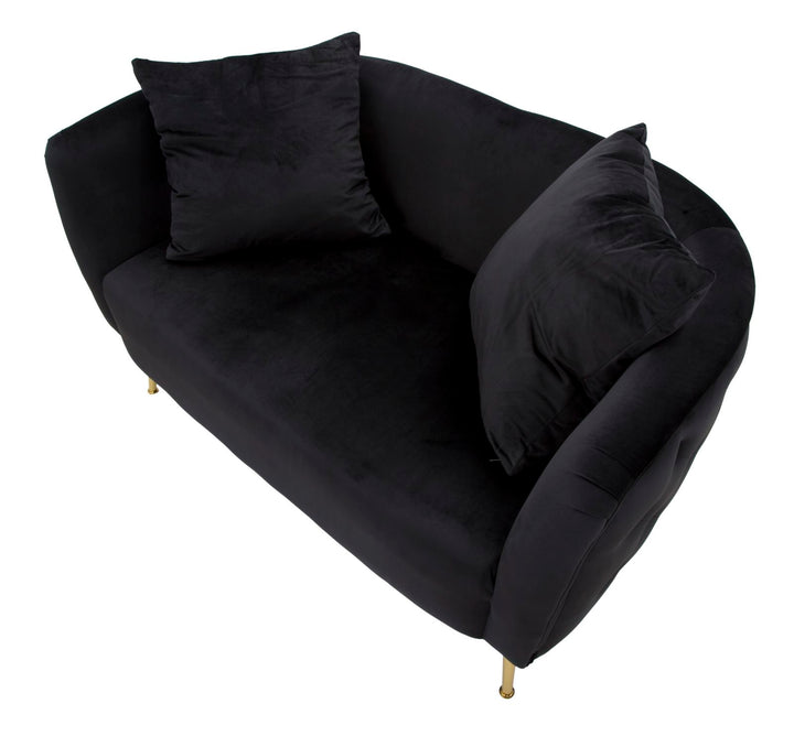 Mauro Ferretti Bucarest 2-sitssoffa 127 cm - svart