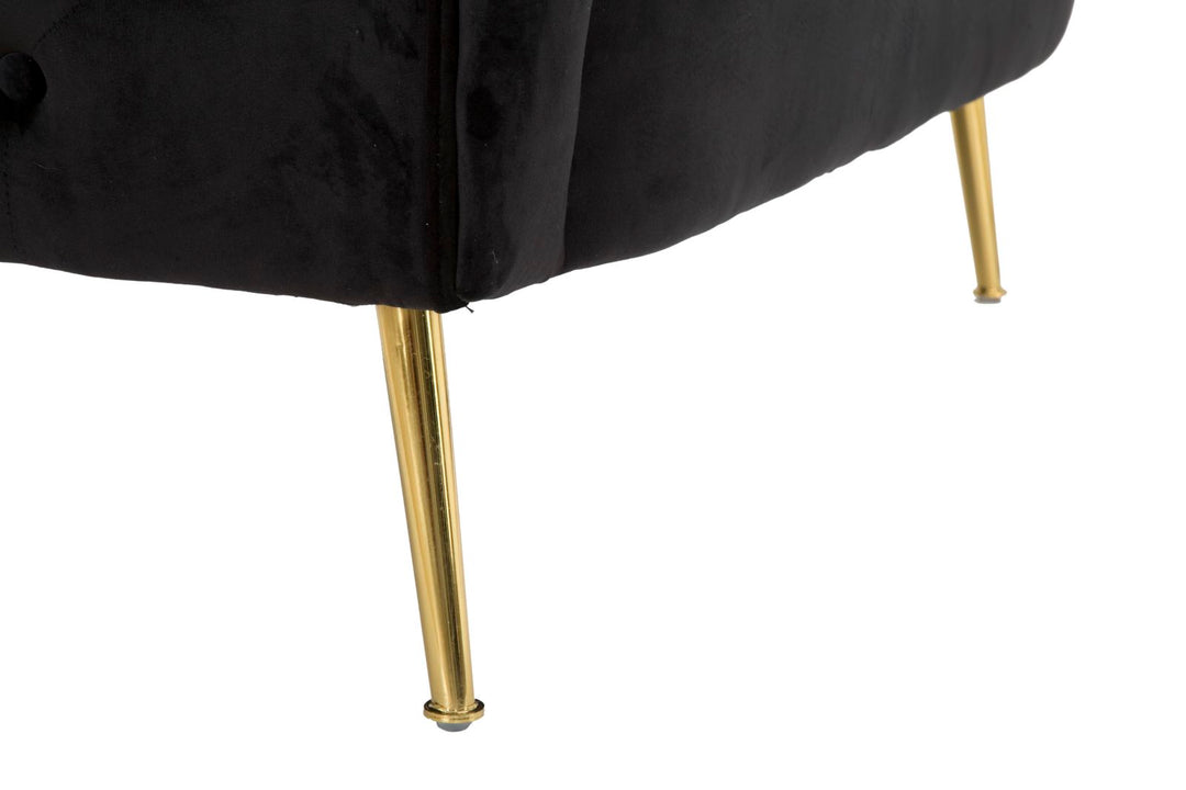 Mauro Ferretti Bucarest 2-sitssoffa 127 cm - svart