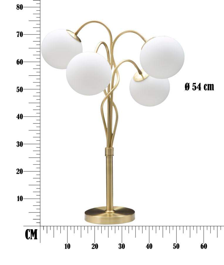 Mauro Ferretti Glamy bordslampa 4 ljus Ø53 × 74 cm
