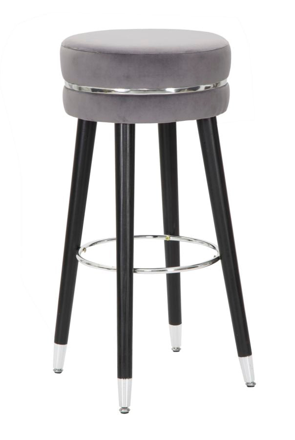 Mauro Ferretti Paris barstol Ø35 × 74 cm - grå/silver