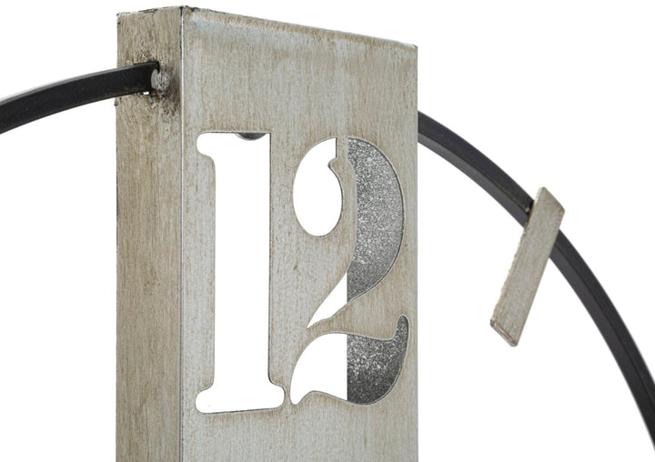 Mauro Ferretti Silvery väggklocka 61 × 63 cm - silver/svart