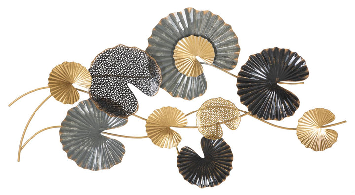 Mauro Ferretti Web B 3D-väggpanel i järn 105 × 56 cm - guld/antracit