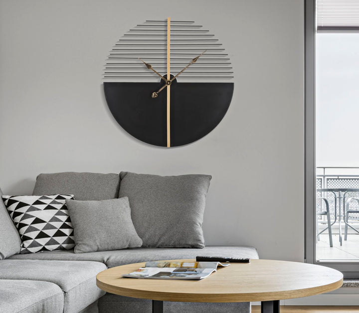 Mauro Ferretti Glam Stick väggklocka Ø60 cm - svart/guld